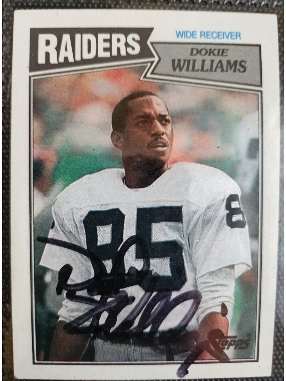 "Wonderful" Dokie Williams HAND SIGNED AUTO on a 1987 Topps Card -Raiders NFL #2